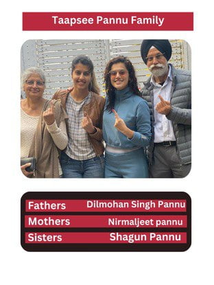 taapsee pannu faimly sister father and mother 